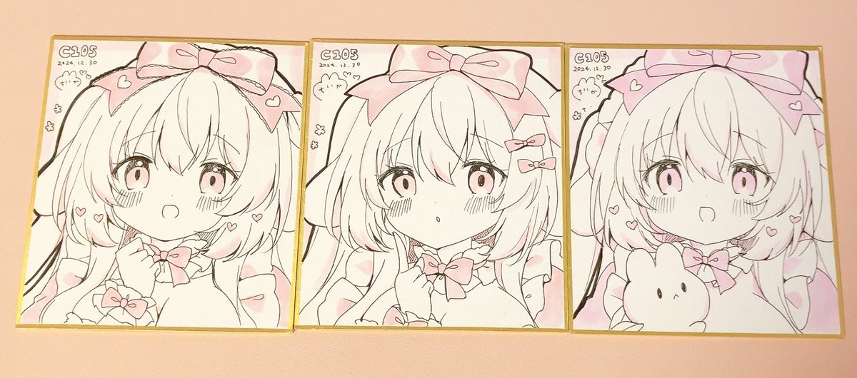 2日目の直筆ミニ色紙3枚追加で描きました! 