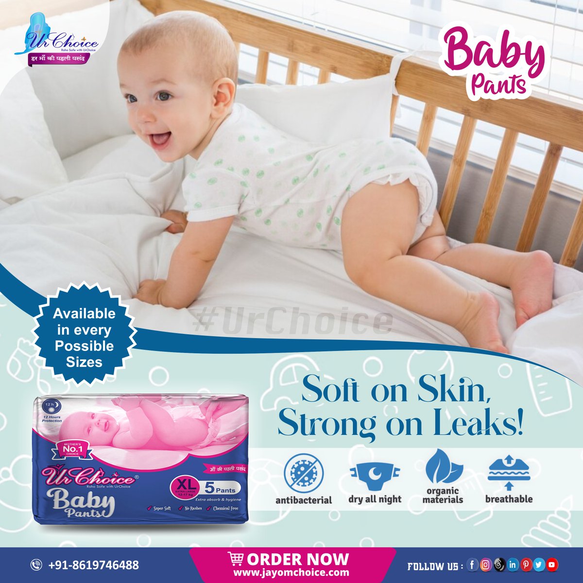 ChoiceJayom's tweet photo. Keeping your little one comfy, dry, and happy โ every step of the way! ๐๐ถ
Order Now : https://t.co/gblO2YehBY
#urchoice #diaperlove #happymoments #BabyComfort #NoRashes #ChubbyCheeks #happybaby #TotalProtection #babypants #diapers #DailyComfort https://t.co/L9ztS9ruku