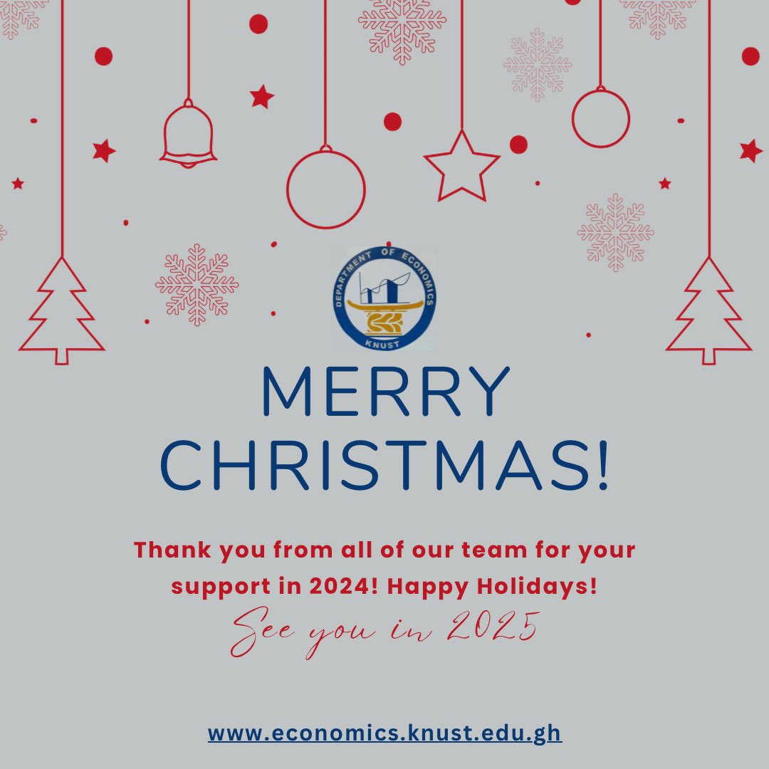 Dept. of Economics, KNUST (@economicsknust) on Twitter photo Merry Christmas and a happy new year <a href="/KNUSTGH/">Kwame Nkrumah University of Science and Technology</a> <a href="/esaknustgh/">Economics Students' Association - KNUST</a> <a href="/VOICE_of_KNUST/">𝐕𝐎𝐈𝐂𝐄 𝐎𝐅 𝐊𝐍𝐔𝐒𝐓</a> #Kumasi #Ghana Merry Christmas and a happy new year <a href="/KNUSTGH/">Kwame Nkrumah University of Science and Technology</a> <a href="/esaknustgh/">Economics Students' Association - KNUST</a> <a href="/VOICE_of_KNUST/">𝐕𝐎𝐈𝐂𝐄 𝐎𝐅 𝐊𝐍𝐔𝐒𝐓</a> #Kumasi #Ghana