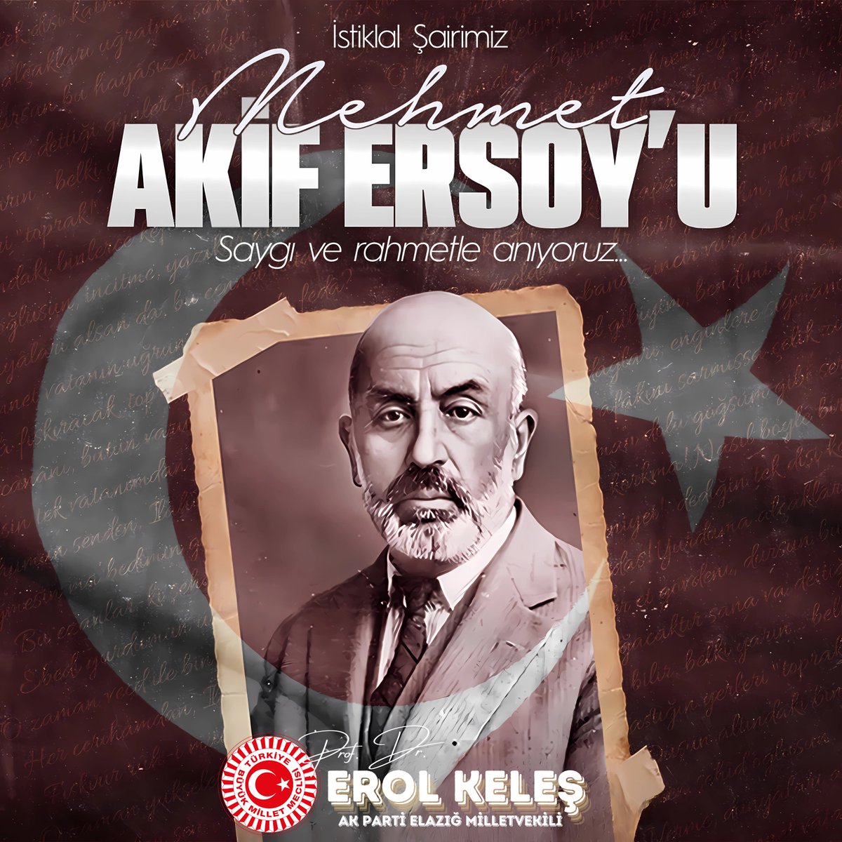 erolkeles23's tweet photo. ❝ Cehennem olsa gelen, göğsümüzde söndürürüz.  Bu yol ki hak yoldur, dönme bilmeyiz, yürürüz. ❞

İstiklal Şairimiz Mehmet Akif Ersoy'u, vefatının 88. yıl dönümünde saygı ve rahmetle anıyoruz.

#MehmetAkifErsoy https://t.co/pMRLFHtvDK