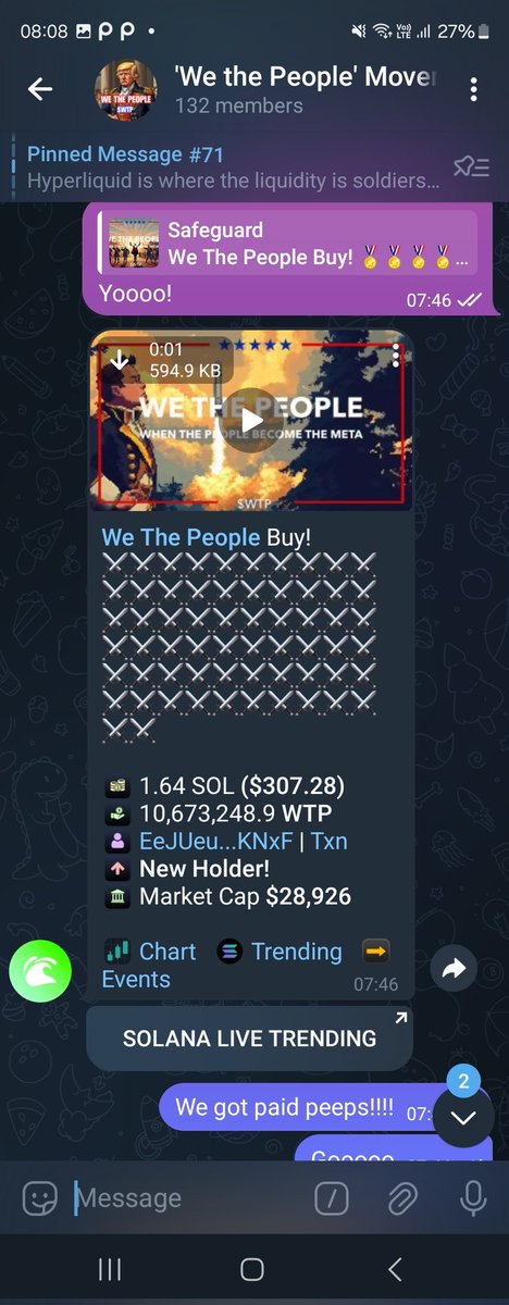One Punch Whale or Blue Pepe. We the fkin people. 

#WeThePeople just increased our MC by 10% in the last 4 hours of sole-raiding. No paid raiders. Just finger spasms.

700 dollars $WTP buys for the people!