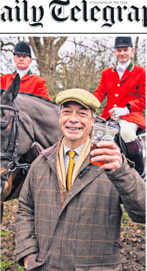 Nigel Farage is the son of a stock broker.

He went to Dulwich College, a private school. He worked trading commodities, then banking until the early 2000’s.

He was a Conservative from his early school days until 1992. 

He prefers wine to beer, and mainly drinks beer for the