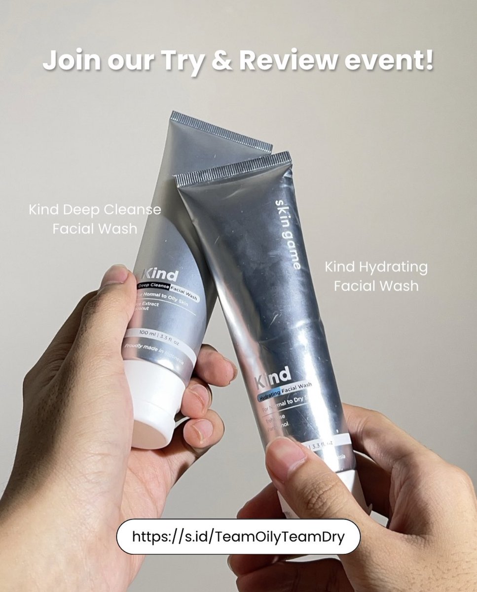 skingameofc's tweet photo. Siapa mau coba-cobi FREE product dari Skin Game? 👀🤍
Good news for #TeamOily & #TeamDry everywhere! 😎
Mingem mau bagiin The Cleanser Duo buat 30 Warriors yang ikut Try & Review dari Skin Game ✨
Caranya? ⬇️⬇️⬇️ https://t.co/9FraAhpzAQ