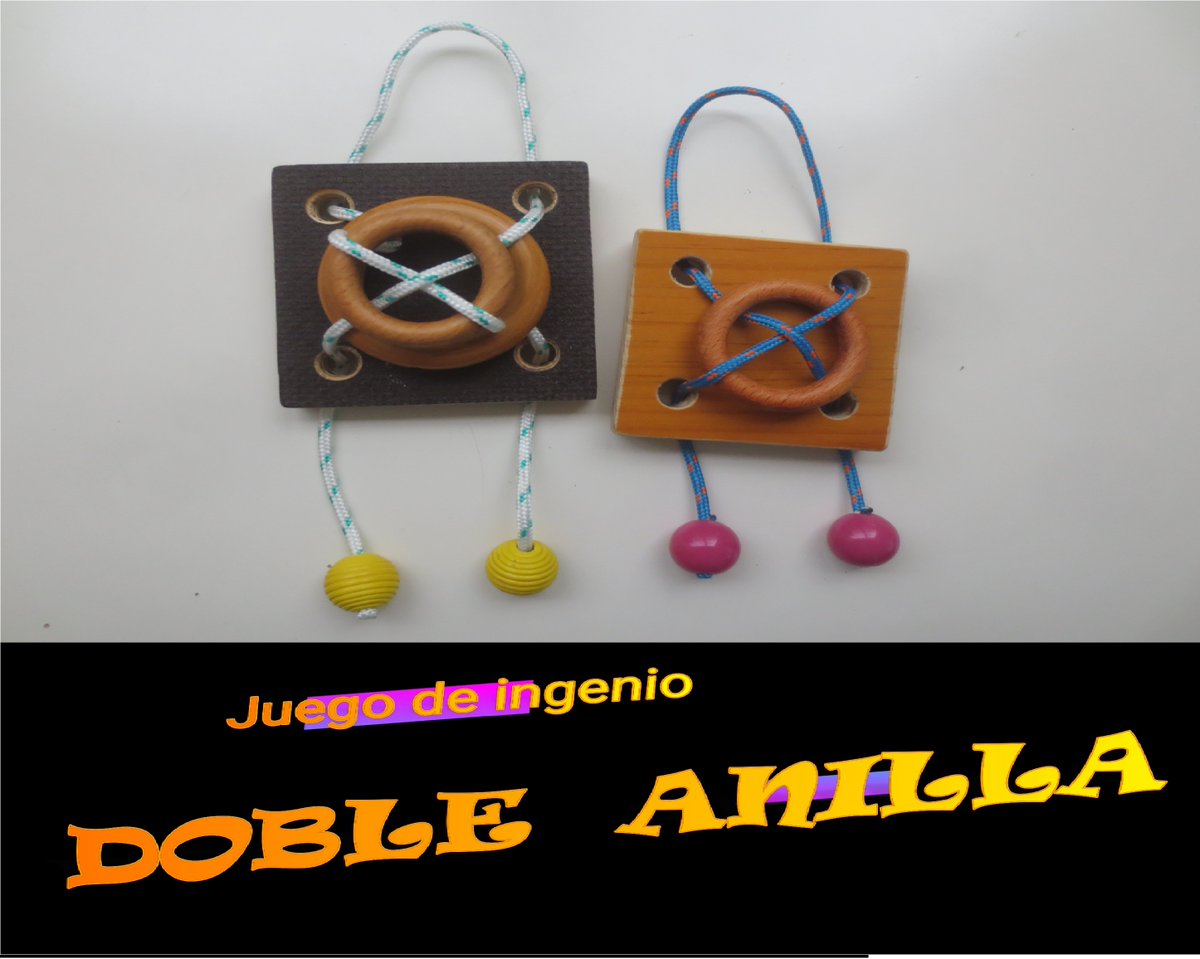 Juego de ingenio Doble anilla,  youtu.be/-R9b6LPWdQ8