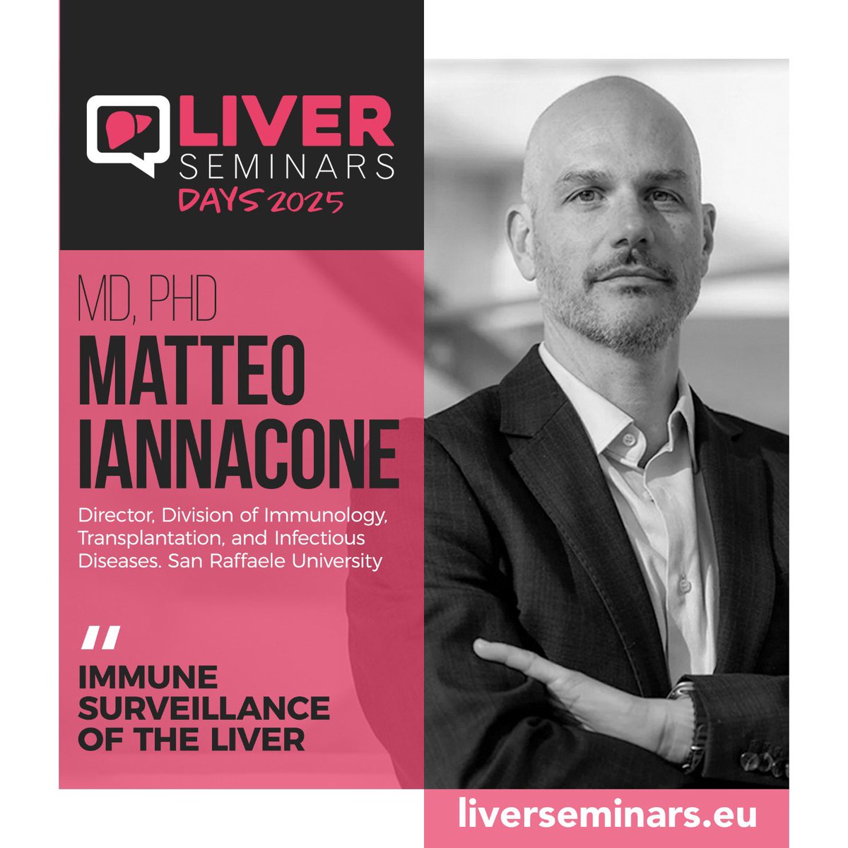 Liver Seminars (@liverseminars) on Twitter photo 🔊 <a href="/LiverSeminars/">Liver Seminars</a> Days Winter 2025
📍Madrid - Gregorio Marañon Hospital
🗓️ Jan 15th
🕰️ 16:20-17:20h (CET)
👨🏻🏫 Invited speaker: Matteo Iannacone <a href="/SanRaffaelespa/">San Raffaele</a> <a href="/iannaconelab/">Iannacone Lab</a>
👩🏽🔬 Hosted by Magdalena Leiva <a href="/unicomplutense/">Complutense</a>
Auditorium open to everyone! Check details in our website! 🔊 <a href="/LiverSeminars/">Liver Seminars</a> Days Winter 2025
📍Madrid - Gregorio Marañon Hospital
🗓️ Jan 15th
🕰️ 16:20-17:20h (CET)
👨🏻🏫 Invited speaker: Matteo Iannacone <a href="/SanRaffaelespa/">San Raffaele</a> <a href="/iannaconelab/">Iannacone Lab</a>
👩🏽🔬 Hosted by Magdalena Leiva <a href="/unicomplutense/">Complutense</a>
Auditorium open to everyone! Check details in our website!