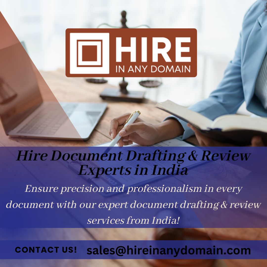 hireinanydomain's tweet image. Hire skilled experts in India for drafting and reviewing legal documents with accuracy and compliance.
Visit: hireinanydomain.com/document-revie…
#DocumentDrafting #LegalExpertsIndia #HireLegalProfessionals #OutsourceToIndia #LegalCompliance #LawSolutions
#VirtualAssistantsIndia #Employees
