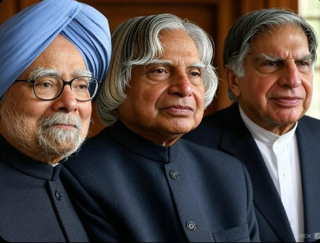 Katoch661973's tweet photo. Three most humble patriots Bharat has lost.
"Indian Jewels"
@_ManmohanSingh 
@APJAbdulKalam 
@RNTata2000
@PIB_India https://t.co/WfmNw26h8W