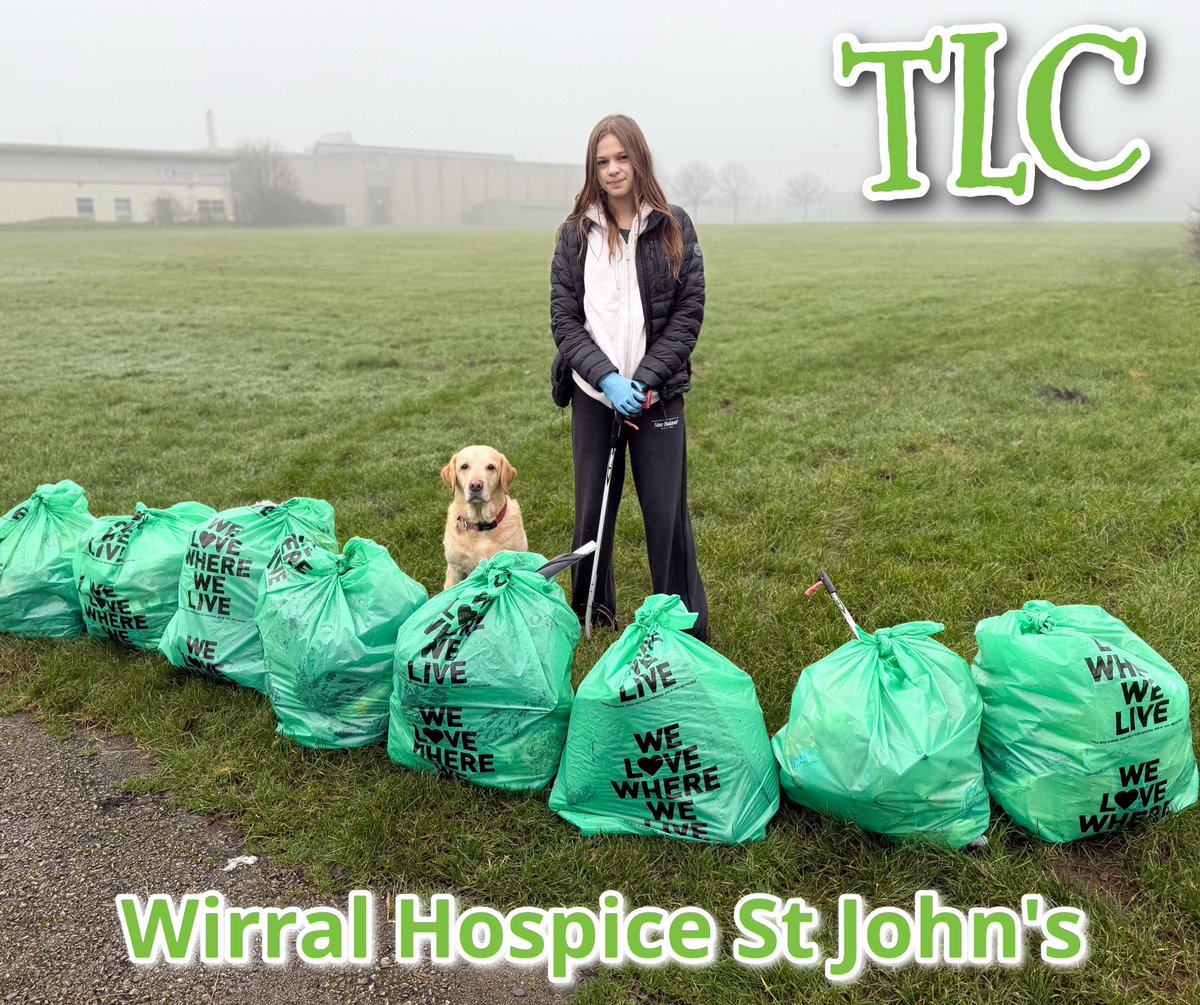 8th and final day of my SPONSORED LITTER PICK to raise money for <a href="/wirralhospice/">Wirral Hospice St John's</a> in memory of my Gran Jan. 
8 more bags making a total of 34!
Please donate on the link below if you can and thank you so much if you already have🥰
Together we can make a difference 💚💙♥️