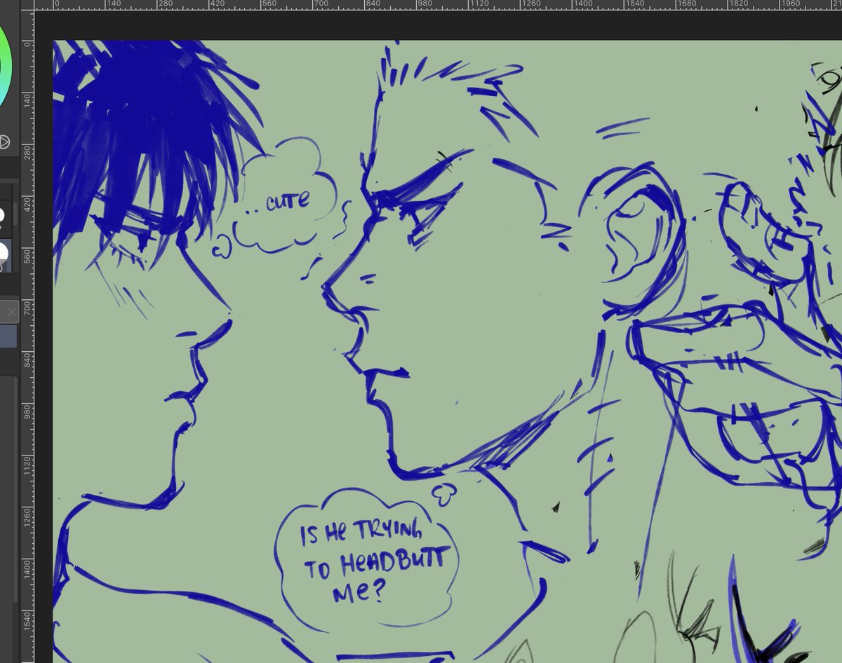 two stupid people and my obsession with drawing side profiles

 #流花