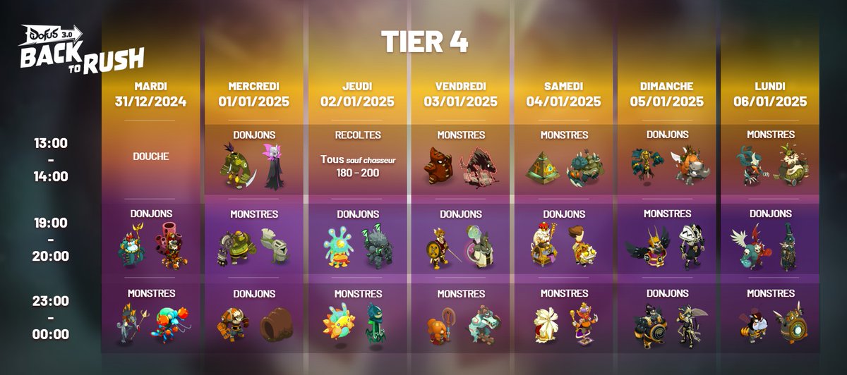 DOFUSfr's tweet image. C'est le moment de tout donner pour cette 5ème et dernière phase de #BackToRush sur #DOFUS  ! 💪

Amusez vous bien avec les Perturbations Krosmiques de cette ultime semaine ! 👇