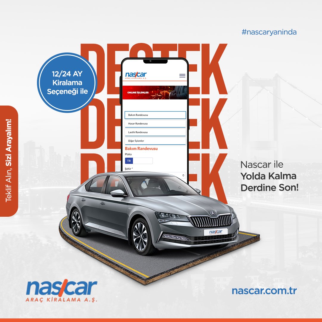 Nascar’da 7/24 destek sizinle! Her durumda yanınızda, her yolda güvendesiniz. 📞

İhtiyacınız olduğunda hızlı, güvenilir ve etkili çözümlerle yola devam edin! ✨

🌐 nascar.com.tr 

#Nascar #NascarFilo #FiloKiralama #Prestij #İşDünyası #AraçKiralama #Profesyonellik