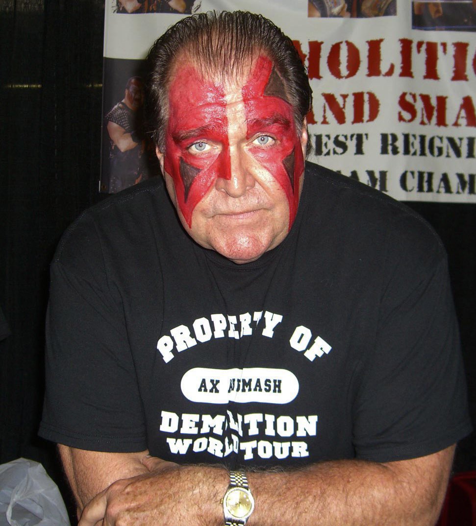 Chupacabra_01's tweet photo. 🎂Happy Birthday to Ax (A.K.A. The Masked Superstar)! @RealDemoAxe #Ax #TheMaskedSuperstar #BillEadie #Demolition #WWE #NXT #ECW #NWA #WCW #TNA #ROH #AEW #MLW #AWA #WCCW #LuchaLibreAAA #CMLL #NewJapan #NJPW #AJPW https://t.co/vOS231OkmY
