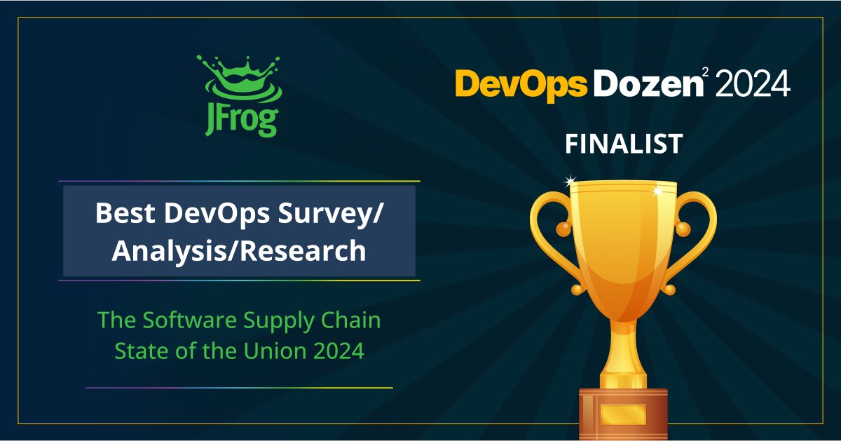 jfrog's tweet image. At JFrog, we’re constantly looking for new ways to support your #DevOps journey. 

From a seamless #DevSecOps platform to insightful research, we’re excited to be recognized in this year’s #DevOpsDozen Awards! 

Cast your vote to celebrate what we’ve accomplished together:…