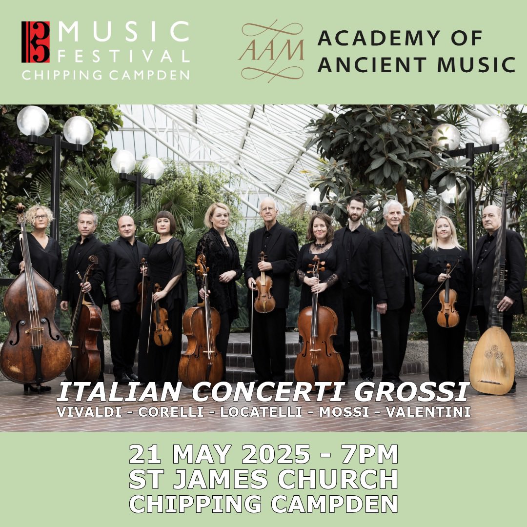 Save the date and book early to hear the masterful <a href="/AAMorchestra/">AAM</a> feast of #Italian #baroque masterpieces 21/05/25 Tickets on sale 18/02/25. Become a Festival Patron or Friend and enjoy priority booking from 28/01/25 campdenmayfestivals.co.uk/music/patrons-…