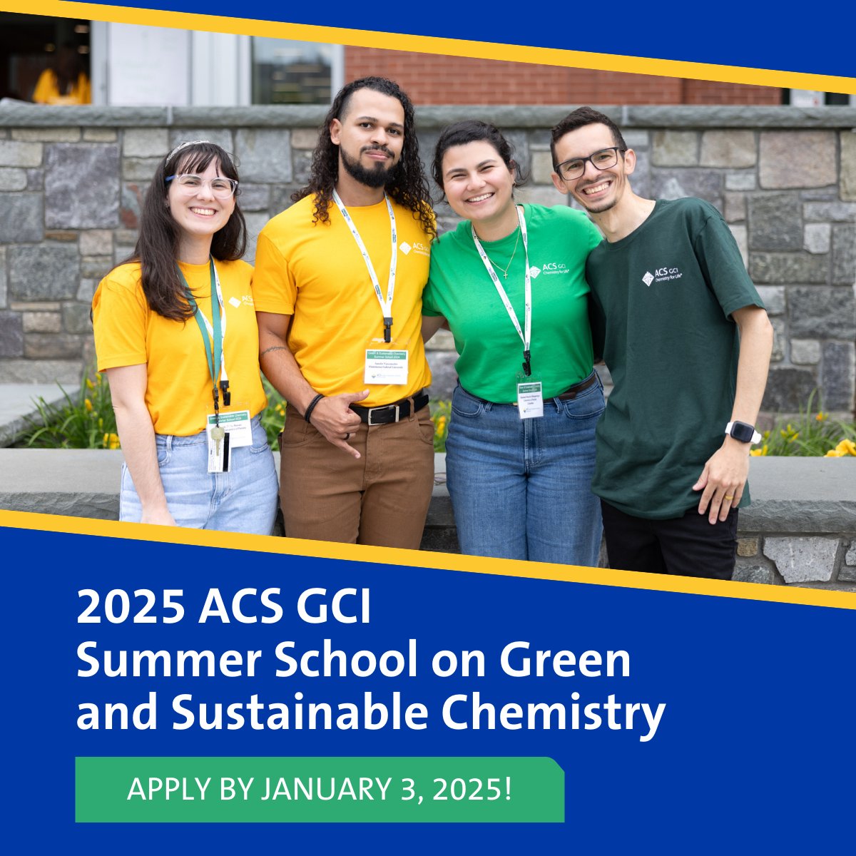ACSGCI's tweet photo. There's just one week left to apply to the ACS GCI Green and Sustainable Chemistry Summer School! Enhance your knowledge of #GreenChemistry &amp; join a network of alumni who have become leaders in many sustainability-related fields. 

Apply by Jan. 3, 2025: https://t.co/zmost1DAcv https://t.co/hTABxcWQX6