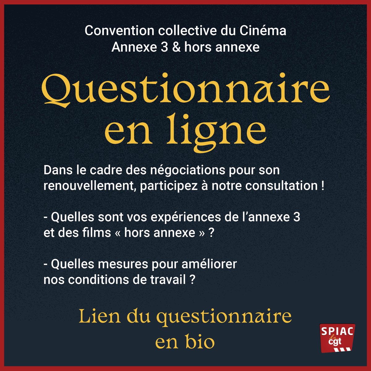 ANNEXE 3 &amp; HORS ANNEXE

Voici les lien de notre questionnaire :

forms.gle/X7q9kubJw5htnr…

Cela prend environ 10 minutes et nous permettra de mieux défendre nos métiers !