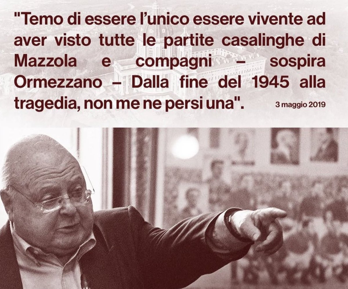 Ciao Maestro.
Più granata di te, nessuno mai.
Più granata di te, nessuno più.

#Ormezzano