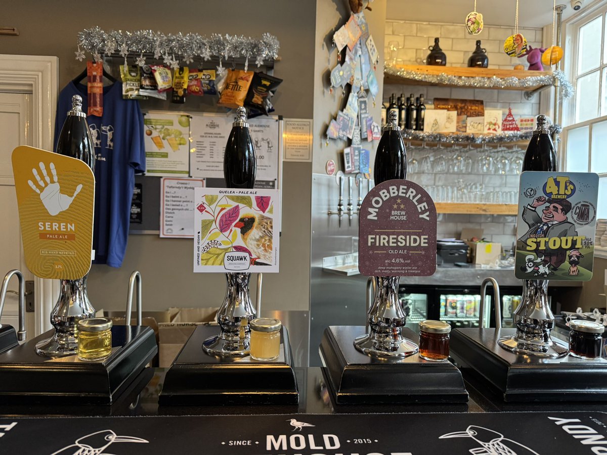 Mold Alehouse (@moldalehouse) on Twitter photo Fridays cask ale from 2pm to 10pm -
Seren - <a href="/BigHandBrewing/">Big Hand Brewing Co</a>
Quelea - <a href="/SQUAWKBrewingCo/">SQUAWK BREWING CO</a>
Fireside - Mobberley
Stout - <a href="/4tsbrewery/">4T's Brewery</a> Fridays cask ale from 2pm to 10pm -
Seren - <a href="/BigHandBrewing/">Big Hand Brewing Co</a>
Quelea - <a href="/SQUAWKBrewingCo/">SQUAWK BREWING CO</a>
Fireside - Mobberley
Stout - <a href="/4tsbrewery/">4T's Brewery</a>