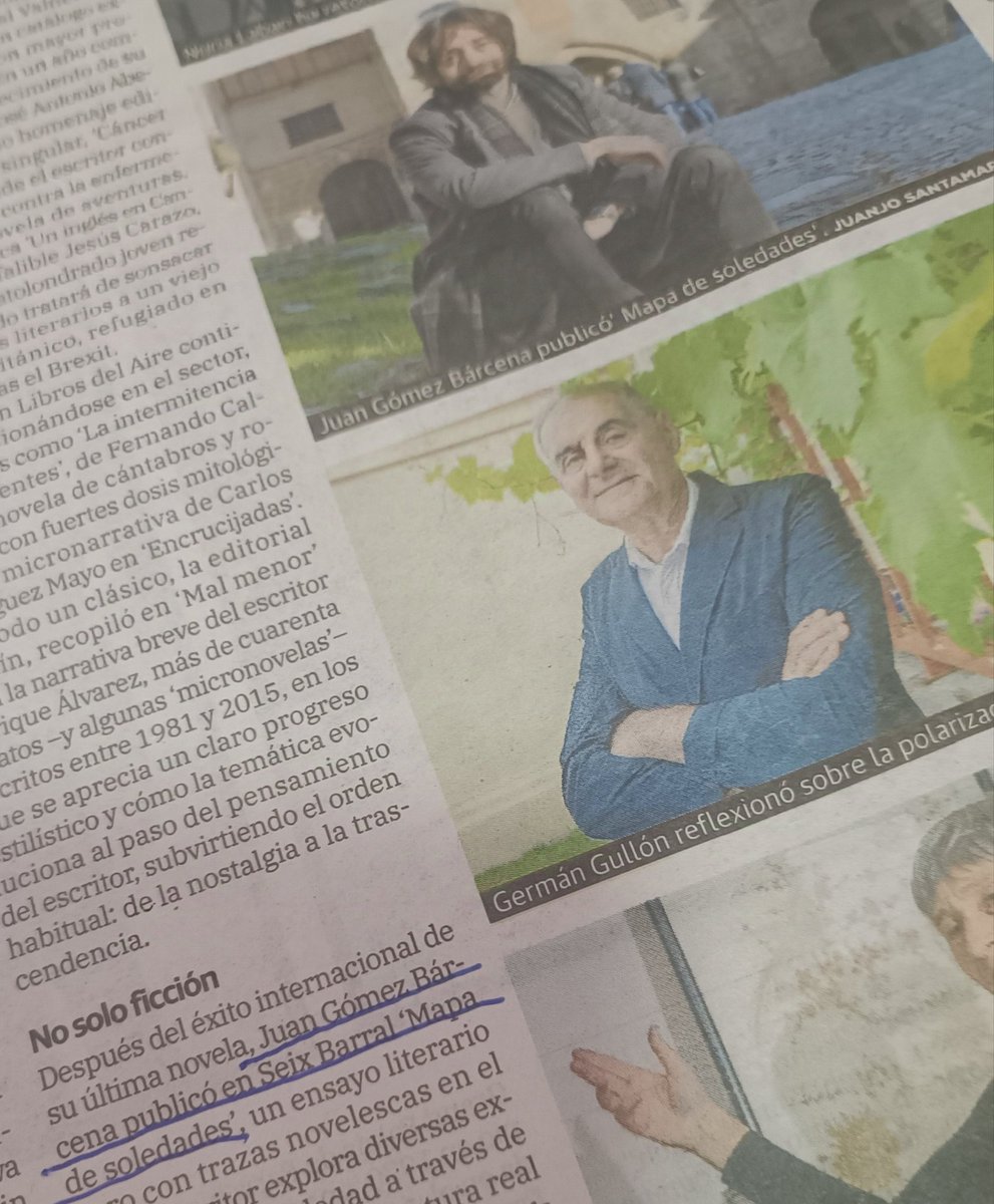 plopez1969's tweet photo. El gran momento de la narrativa cántabra en El @dmontanes con @jgobarcena y @nuria_labari , entre otros.  Qué ilusión este reportaje de hoy. Yo nací en Santander. https://t.co/Y5QY6qIiUh