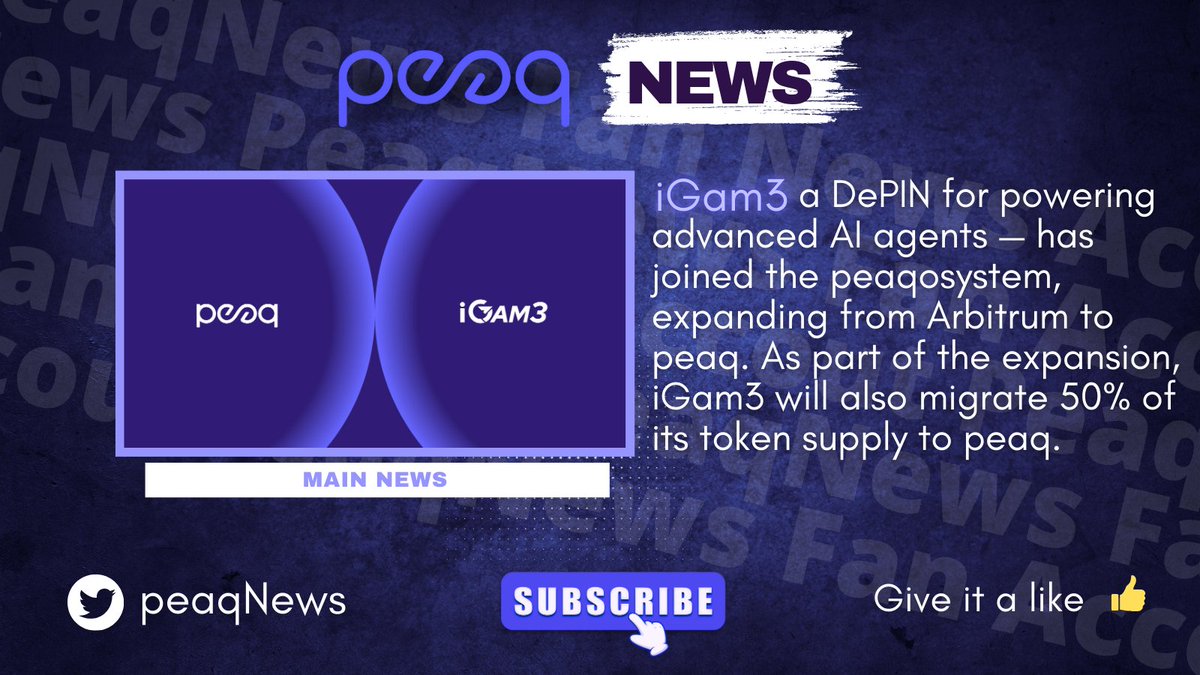 peaq News (@peaqnews) on Twitter photo . <a href="/iGAM3_ai/">iG3 - Edge AI</a> enables you to earn token rewards for contributing compute power from their dedicated edge devices or other compatible third-party hardware to run AI agents. And it’s already being used in the real world. . <a href="/iGAM3_ai/">iG3 - Edge AI</a> enables you to earn token rewards for contributing compute power from their dedicated edge devices or other compatible third-party hardware to run AI agents. And it’s already being used in the real world.