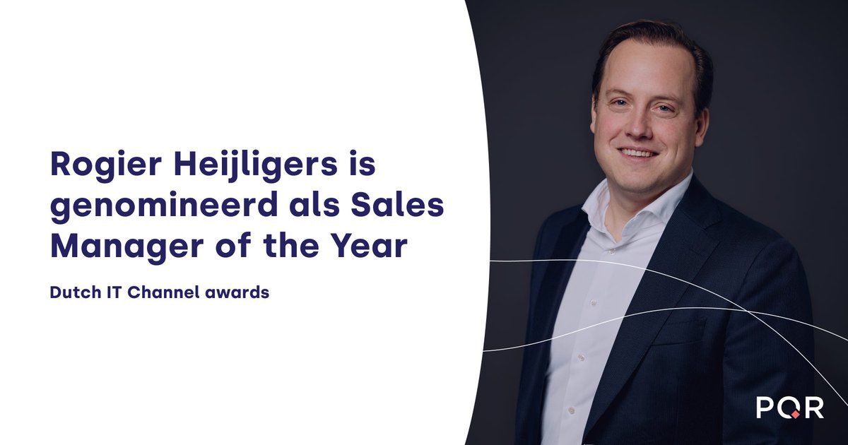 Awards | PQR ontving dit jaar een nominatie voor de Dutch IT Channel Awards in de categorie: Sales Manager of the Year. Als Sales Manager of the Year is Rogier Heijligers genomineerd. Gunt u Rogier deze award? U kunt hier stemmen: hubs.ly/Q030tLpL0