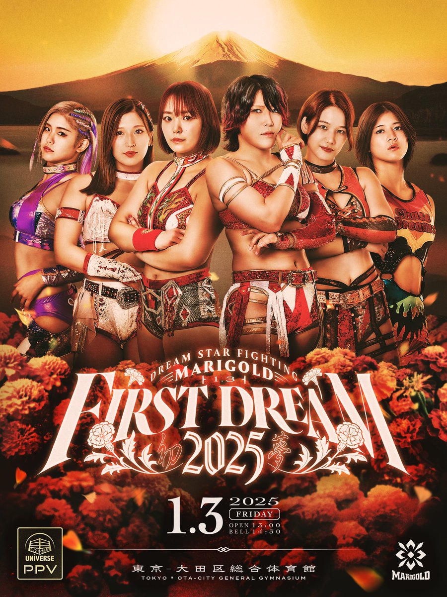 WRESTLE UNIVERSE (@w_universe2020) on Twitter photo ╱
1.3マリーゴールド・新春リポストキャンペーン📢
注目の全対戦カード‼️🔥
╲
5大タイトルマッチ・スーパールーキーデビュー戦・ドリームランブルなど初夢カード盛り沢山🌼
①本アカウント( <a href="/W_UNIVERSE2020/">WRESTLE UNIVERSE</a> )をフォロー
②本ポストをリポスト
上記条件を満たした方の中から、抽選で1名様に ╱
1.3マリーゴールド・新春リポストキャンペーン📢
注目の全対戦カード‼️🔥
╲
5大タイトルマッチ・スーパールーキーデビュー戦・ドリームランブルなど初夢カード盛り沢山🌼
①本アカウント( <a href="/W_UNIVERSE2020/">WRESTLE UNIVERSE</a> )をフォロー
②本ポストをリポスト
上記条件を満たした方の中から、抽選で1名様に