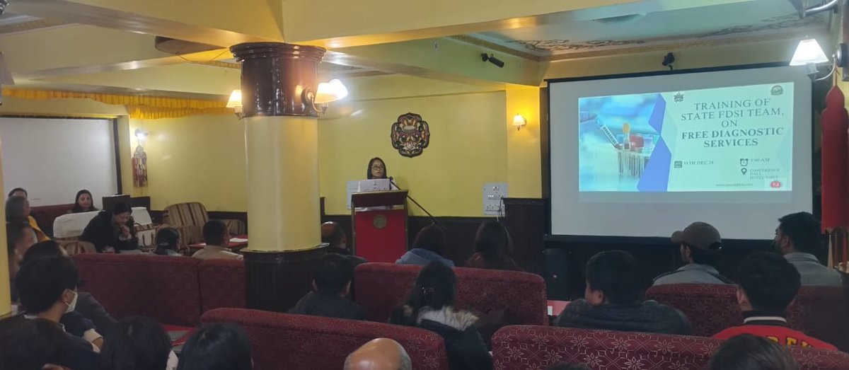 NHSRCINDIA's tweet photo. A team from the Regional Resource Centre for North-East States facilitated the "Training on Free Diagnostic Services for Laboratory Technicians" at the Hotel Tibet, Gangtok. The event was organized by the NHM, Sikkim, in collaboration with the Healthcare Technology Division, RRCNE. The training was inaugurated in the esteemed presence of Dr. Anusha Lama, PDHS cum MD, NHM Sikkim, Dr. Raj Prabha Moktan, Director of RRCNE, Dr. D.C.Sharma, PDHS, SNO NHM and Dr. Salona Mukhia, ADHS and SPM, NHM Sikkim and State Officials of NHM Sikkim.
A total of 99 Laboratory Technicians from District Hospitals (DHs), Community Health Centres (CHCs), and Primary Health Centres (PHCs) have undergone training on the Free Diagnostic Service Initiative (FDSI) in two batches. The training encompassed both theoretical and practical components. Resource persons from Biochemistry and Microbiology departments of Sir Thutob Namgyal Memorial Hospital (STNM) and pathologist from DH, Gyalshing provided the theoretical sessions on tests performed in the Biochemistry, Microbiology and Pathology covering topics such as sample collection and rejection criteria, test procedures, biosafety levels, rapid test kits, internal quality control and External Quality. The hands-on training was offered to technicians on operating Biochemistry Analysers and Haematology Analysers by service engineers of Trans Asia.
The training was a great success as the participants highlighted its importance especially after a long gap of more than ten years. They also expressed a strong desire for more frequent trainings with an extended duration. The training strengthened the theoretical knowledge in laboratory services and provided the laboratory technicians with the essential skills to operate Haematology and Biochemistry Semi-Auto analysers. This enhancement in laboratory services, coupled with the availability of these diagnostic tools, will help the state of Sikkim in reducing the out-of-pocket expenses for diagnostics.
#NHM #NHMSikkim #MoHFW #RRCNE #HealthcareTechnology #NorthEast #Sikkim #FDSI #FreeDiagnostic #CHC #PHC #Healthservices
