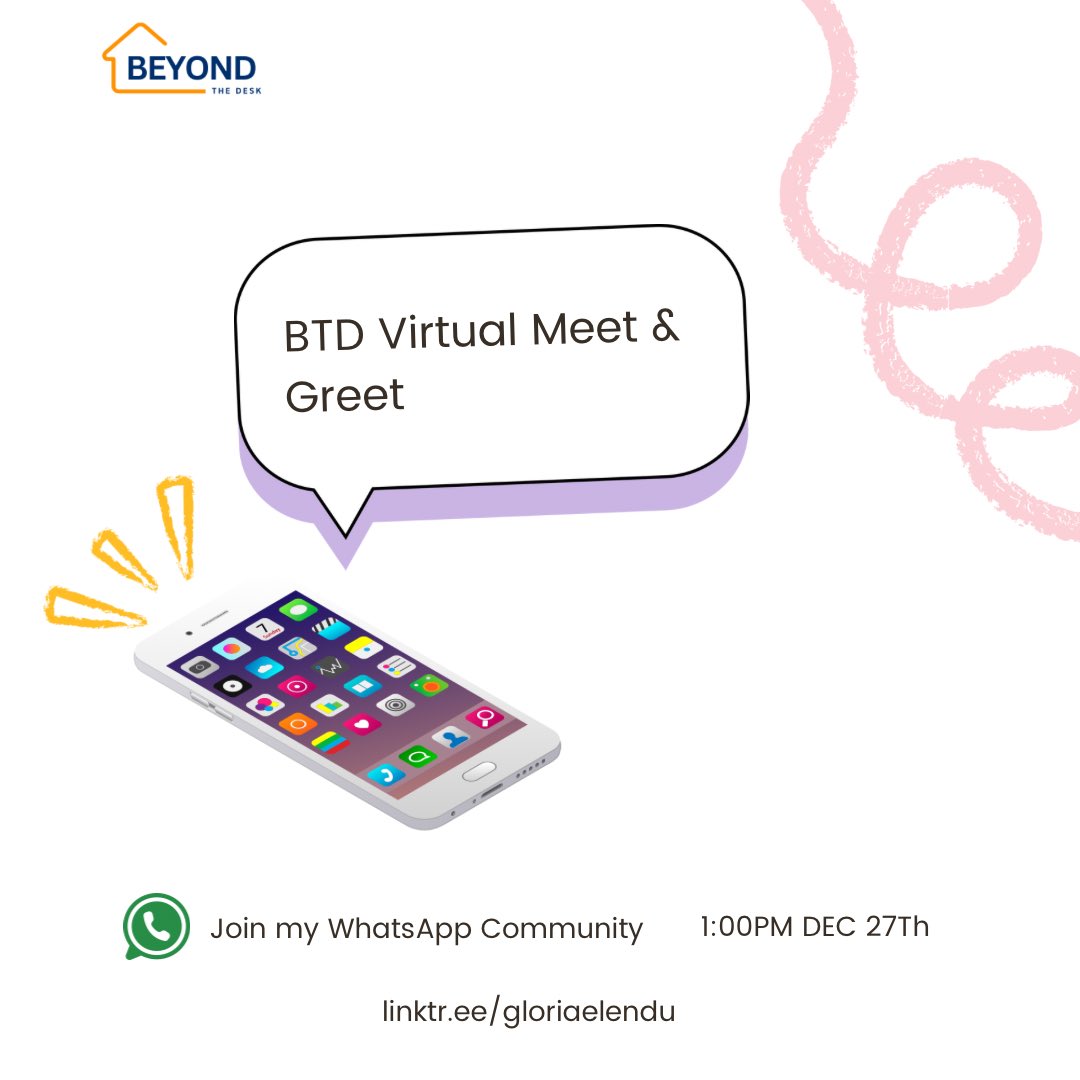 GL0R1A_'s tweet image. 🚨 Happening Today! 🚨

The BTD Virtual Meet &amp;amp; Greet is LIVE at 1:00 PM. 💻

Ready to position yourself for remote work success in 2024? Let’s connect, share ideas, and grow together!

🔗 Join via [linktr.ee/gloriaelendu]. See you there!

#BTDCommunity #VirtualEvent #RemoteWork