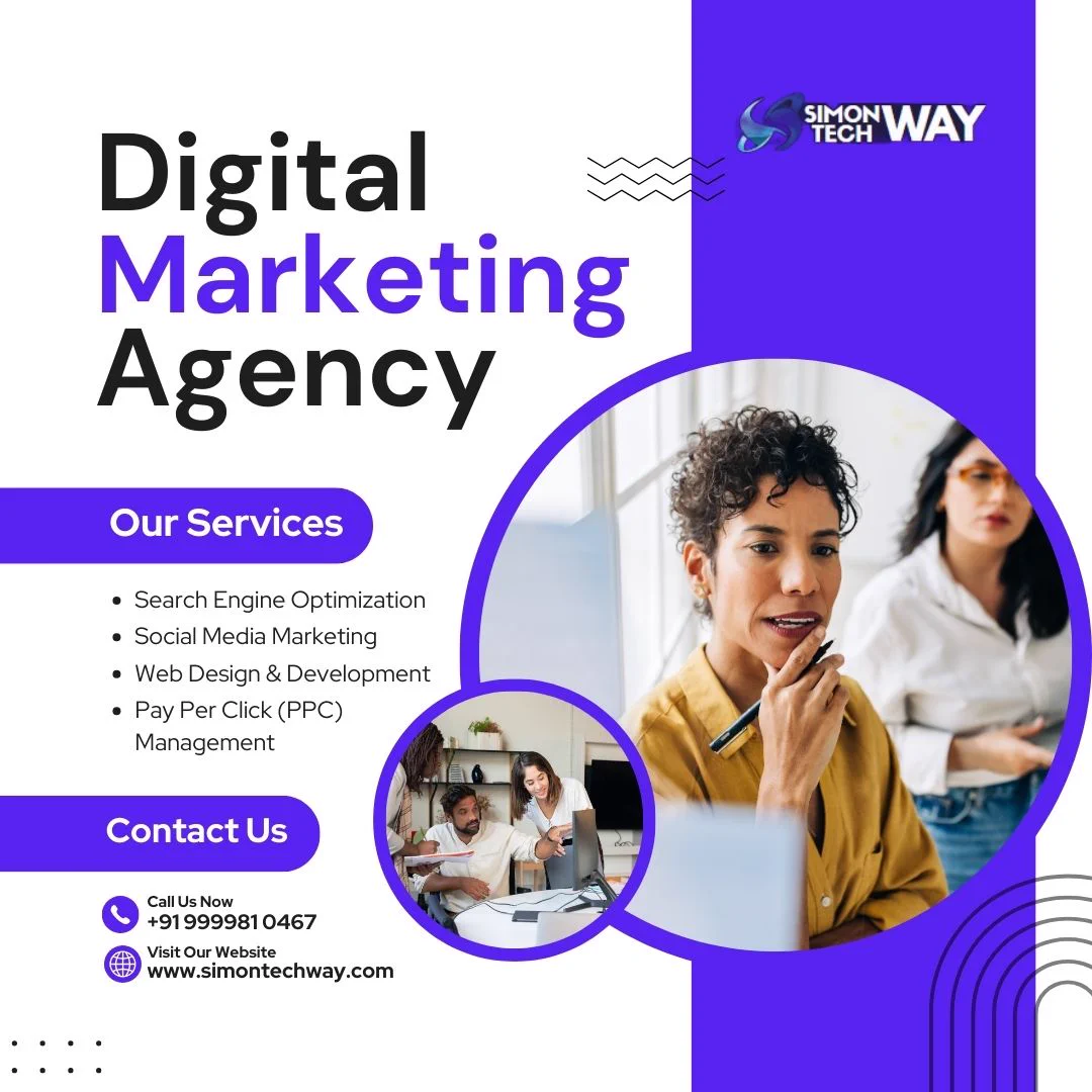 At Simontechway, we specialize in boosting your brand's visibility and driving growth with tailored digital marketing strategies. From creative content creation to data-driven campaigns, we focus on what truly works for your business. 🌟
Here's what we offer:
💼 Social Media Management - Build a strong, consistent online presence
📈 SEO & SEM - Rank higher, get found, and drive targeted traffic
📣 PPC Campaigns - Maximize your ROI with strategic paid ads
🎥 Content Creation - Craft engaging visuals and copy that resonate
🌐 Web Design & Development - Stunning websites that convert visitors into customers
No matter your goal, we're here to help you succeed in the digital world. Ready to grow your brand? 🚀
📞 Let's start building your brand today! 
📞 Call us: +91 999981 0467
🌐 Website: www.simontechway.com
💌 Email: shakil@simontechway.com
#DigitalMarketing #GrowthStrategies #SocialMedia #SEO #PPC #BrandBuilding #ContentMarketing
