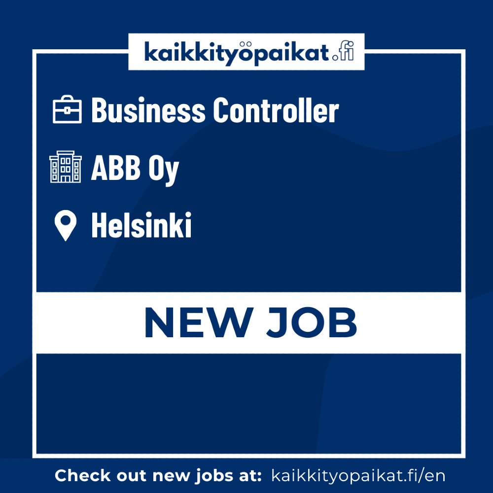 kaikkityopaikat's tweet photo. 🌍 ABB is looking for a Business Controller in Helsinki!

Ready to make an impact? ABB is hiring a Business Controller to drive financial performance in their Large Motors and Generators Division.

Apply now!

#ABBJobs #BusinessController #Finance https://t.co/GQiUVLKjQr