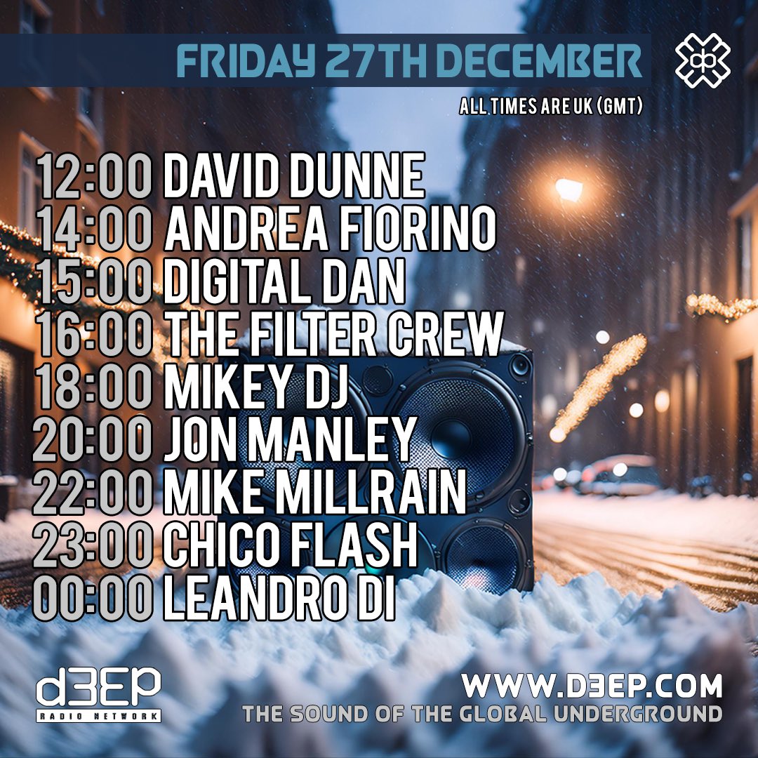 #D3EP #Liveradio #Nowplaying #Radioraving #Friday #Musiclovers #Grantnelson #GetD3EP  

D3EP.COM