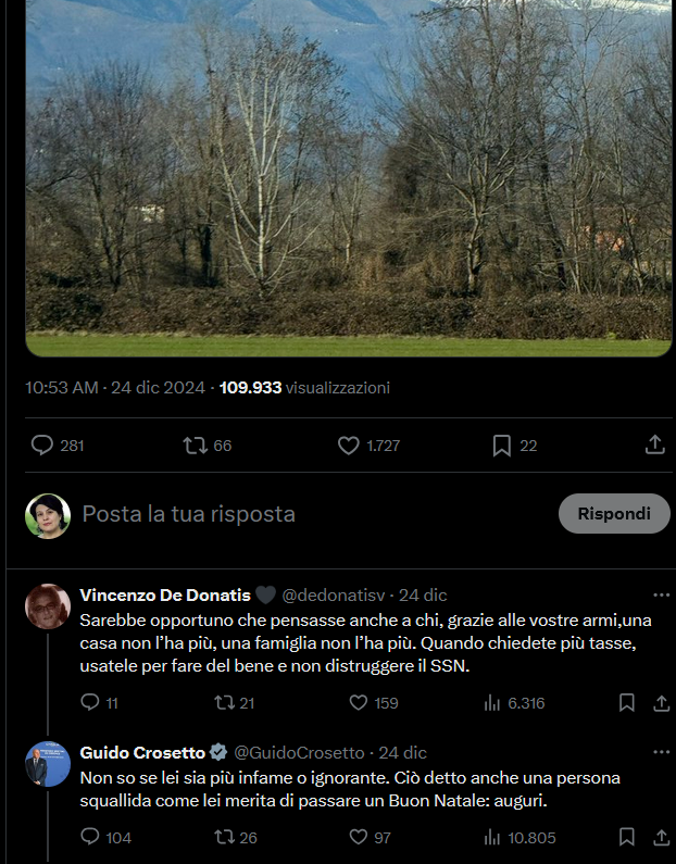 SMaurizi's tweet photo. la differenza tra democrazie e stati autoritari sta proprio nel fatto che i cittadini hanno il diritto di criticare i loro governi, protestare, opporsi. Il ministro @GuidoCrosetto non può dare dell' *infame* a un cittadino che lo critica con linguaggio rispettoso https://t.co/8qBt58Pv0V