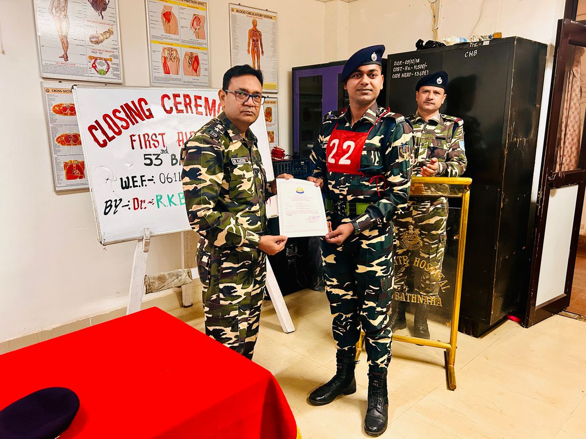 ChbSsb's tweet photo. 53rd First Aid Course closing ceremony on 27.12.24 https://t.co/tCWQCnQ3cx