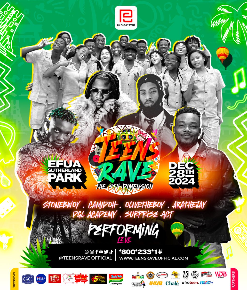 Get Ready to Rave at the biggest Teens Festival in Ghana. #the5thdimension #teensrave
#DecemberInGH #ILoveGhana #BeyondTheReturn #DecemberInGhana #VisitGhana #VisitGhanaNow