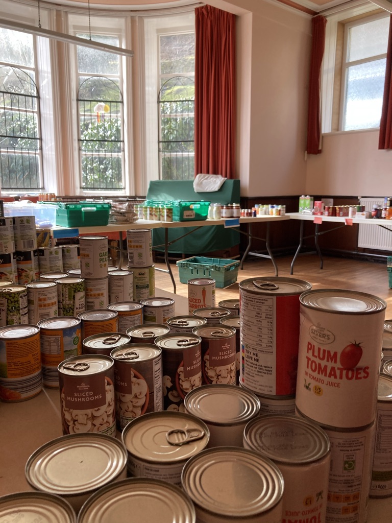 TrinityBacup's tweet photo. Our foodbank will be open as usual this evening from 6-7pm for anyone that needs it - there are no forms to fill in and no referral needed, but we do ask for a £2 donation please.
And, if possible, please bring your own shopping bags as we are running low https://t.co/UWIGvqFPge