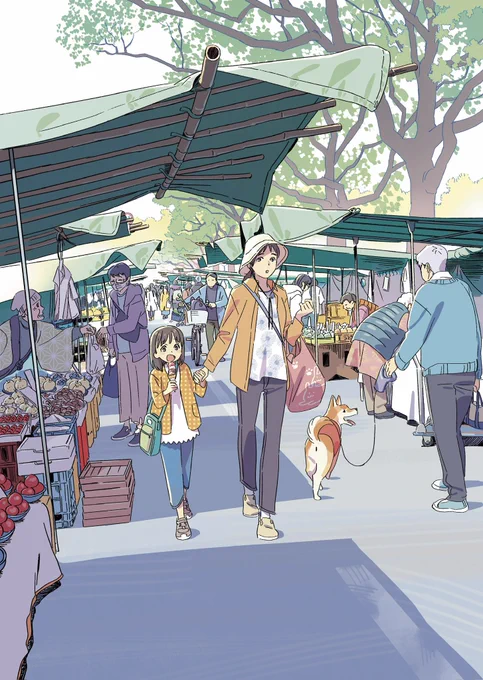 久しぶりの発行ですが、社会福祉法人 香南会の広報誌「はまゆう」の表紙イラスト引き続き描かせていただいております!場所は高知の日曜市です!! 