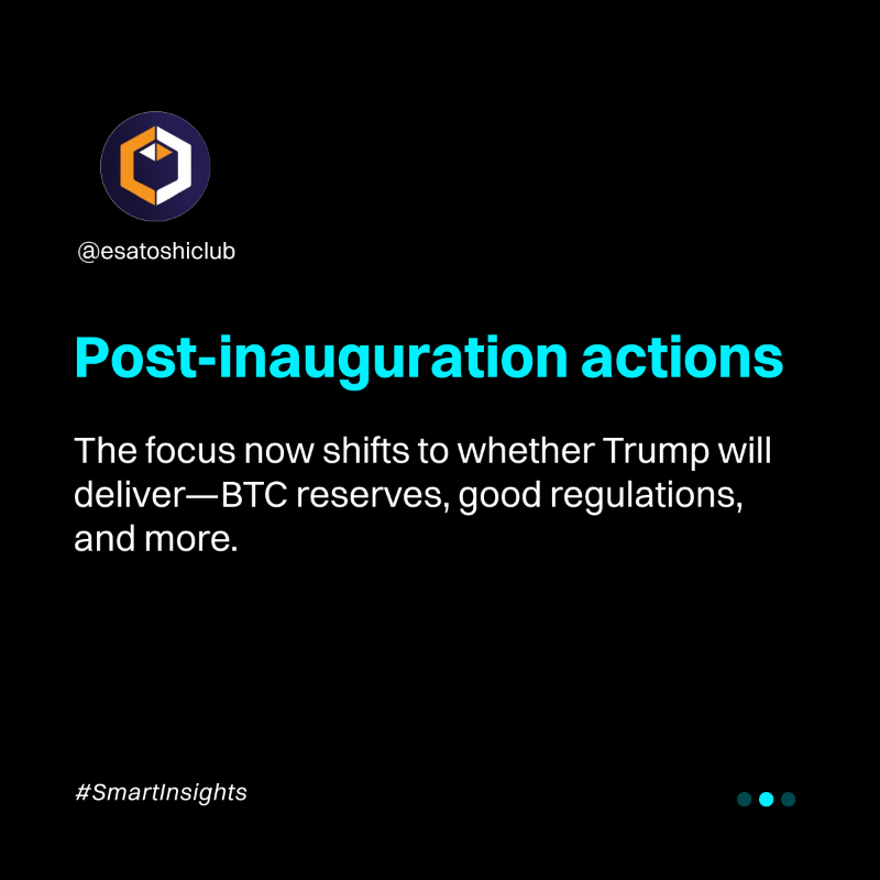 bitget's tweet photo. Is a new bull market on the way after the presidential inauguration? 🤔

See what @esatoshiclub has to say! 👉

#SmartInsights