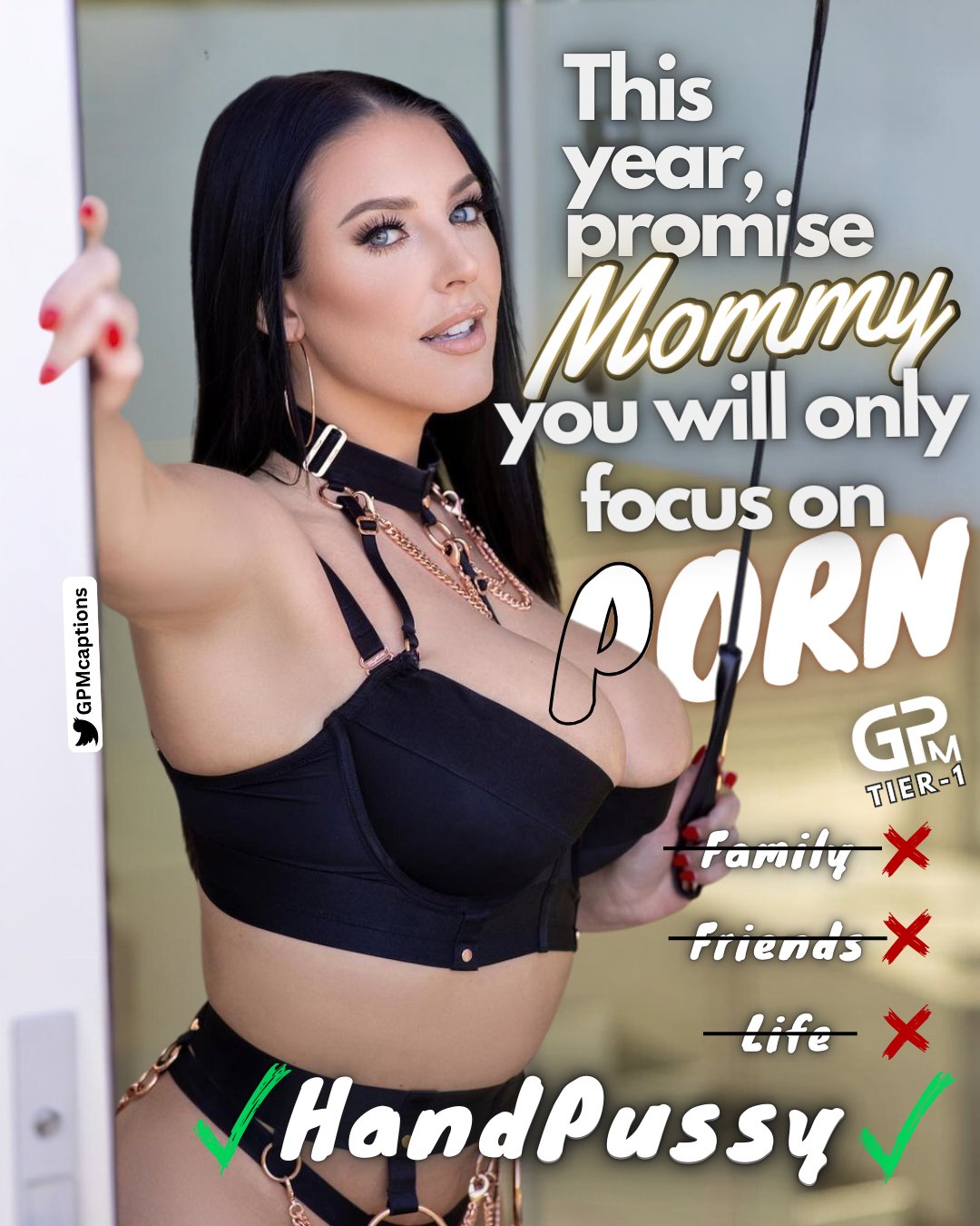 CM Captions on X: Promise Porn Mommy that you will spend 2025 focusing on  only making your Porn Addiction worse. Spending all your time EDGING your  weak brain and FUCKING your Handpussy