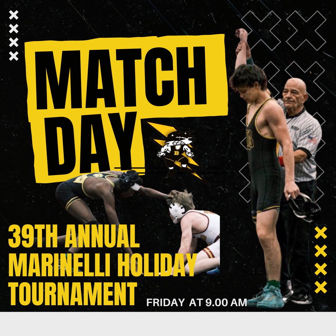 🚨MATCH DAY🚨

📆 39th Annual Marinelli Holiday Tournament 
📍 Egg Harbor Twp
⏰ 9 AM

#GetBetterEveryday!⚡️🐾
