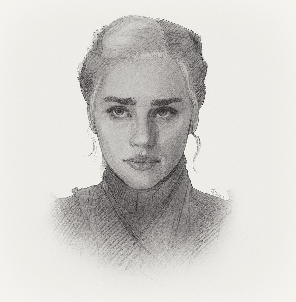✏️#daenerystargaryen #emiliaclarke #gameofthrones #drawing #myart #sketch #sketchbook #portrait #pencildrawing #ArtistOnTwitter