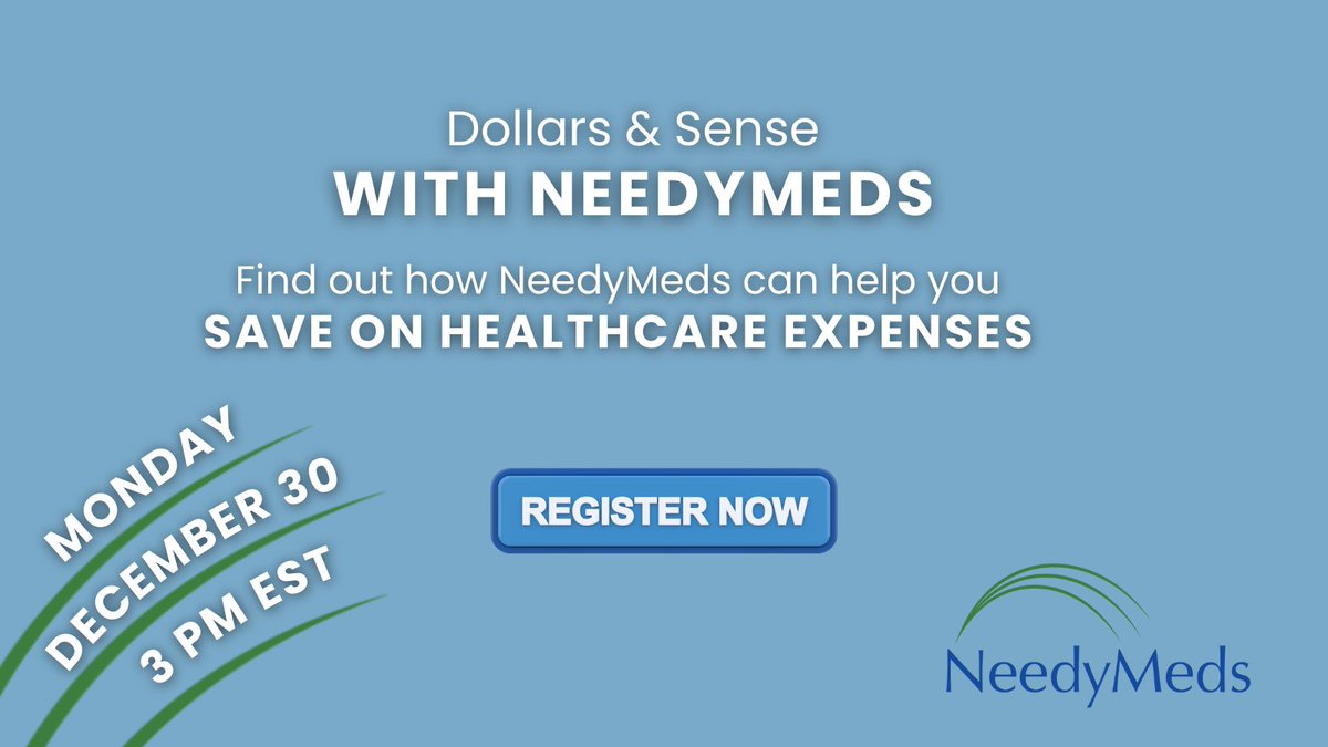 Want to learn how NeedyMeds can help you save on healthcare costs? Join our FREE #webinar to discover tools like our drug discount card &amp; patient assistance programs. Register now 👉 bit.ly/3yVeb3U

#HealthcareSavings #PatientSupport #nonprofit