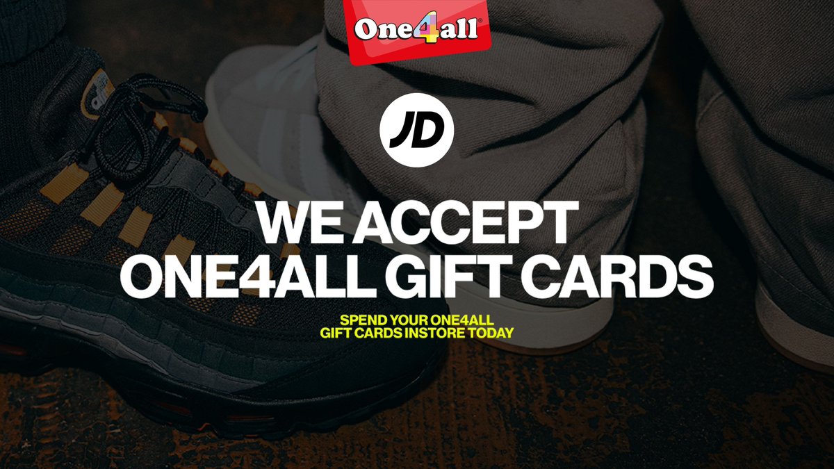 Shop the biggest brands in the game at JD – and don’t forget, you can now spend One4All gift cards in-store and online 🙌
