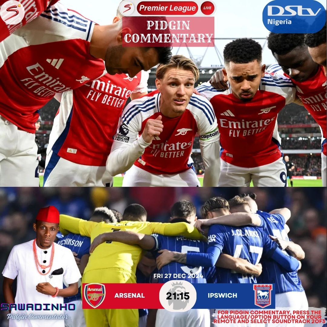 Sawadinho1's tweet image. Guys listen, Chelsea don drop points to Fulham so make we make sure say we beat dis Ipswich wetin no good then focus on Liverpool chase. - Odegaard Roars!

@Arsenal v @IpswichTown - 9pm

@premierleague #PidginCommentary available on @SuperSportTV

#FestiveFixtures #PremierLeague