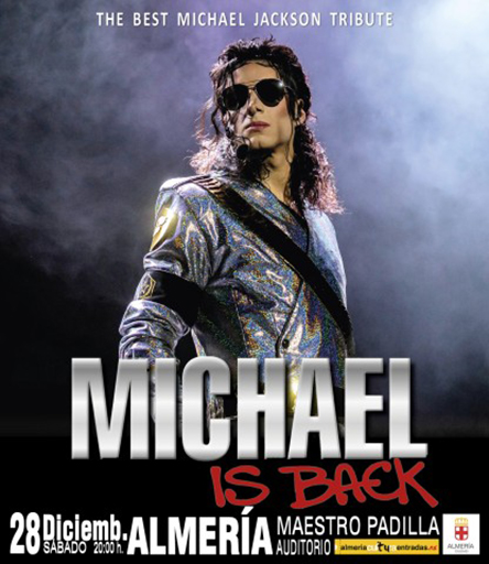 🕺 El legado del Rey del Pop sonará con fuerza en el Auditorio este sábado con ‘Michael Is Back’.
Una inmersión completa en la forma de bailar, cantar y actuar de Michael Jackson, con todos sus éxitos en directo. 
🎟️ almeriaculturaentradas.es
🎄#AlmeriaEsNavidad <a href="/aytoalm/">Ayuntamiento de Almería</a> <a href="/windcruz/">Diego Cruz</a>