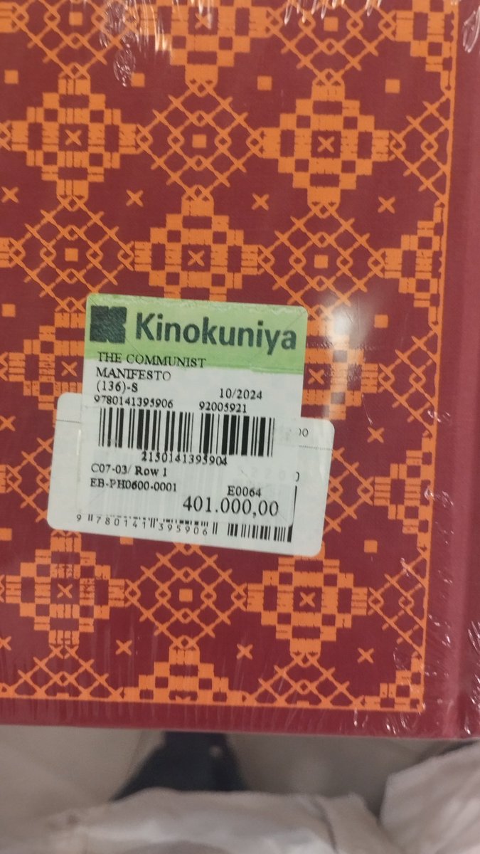 Karl marx failed to consider that Kinokuniya is selling his book with 400k as the price