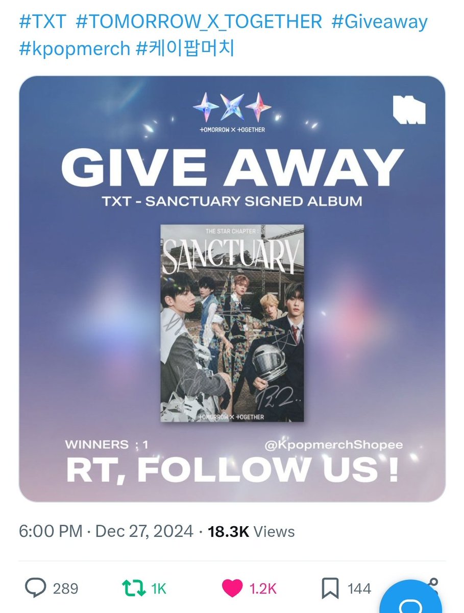 breadiesoob's tweet photo. @KpopmerchShopee Done!! Thank you for the GA https://t.co/s9hJ5wpQIH