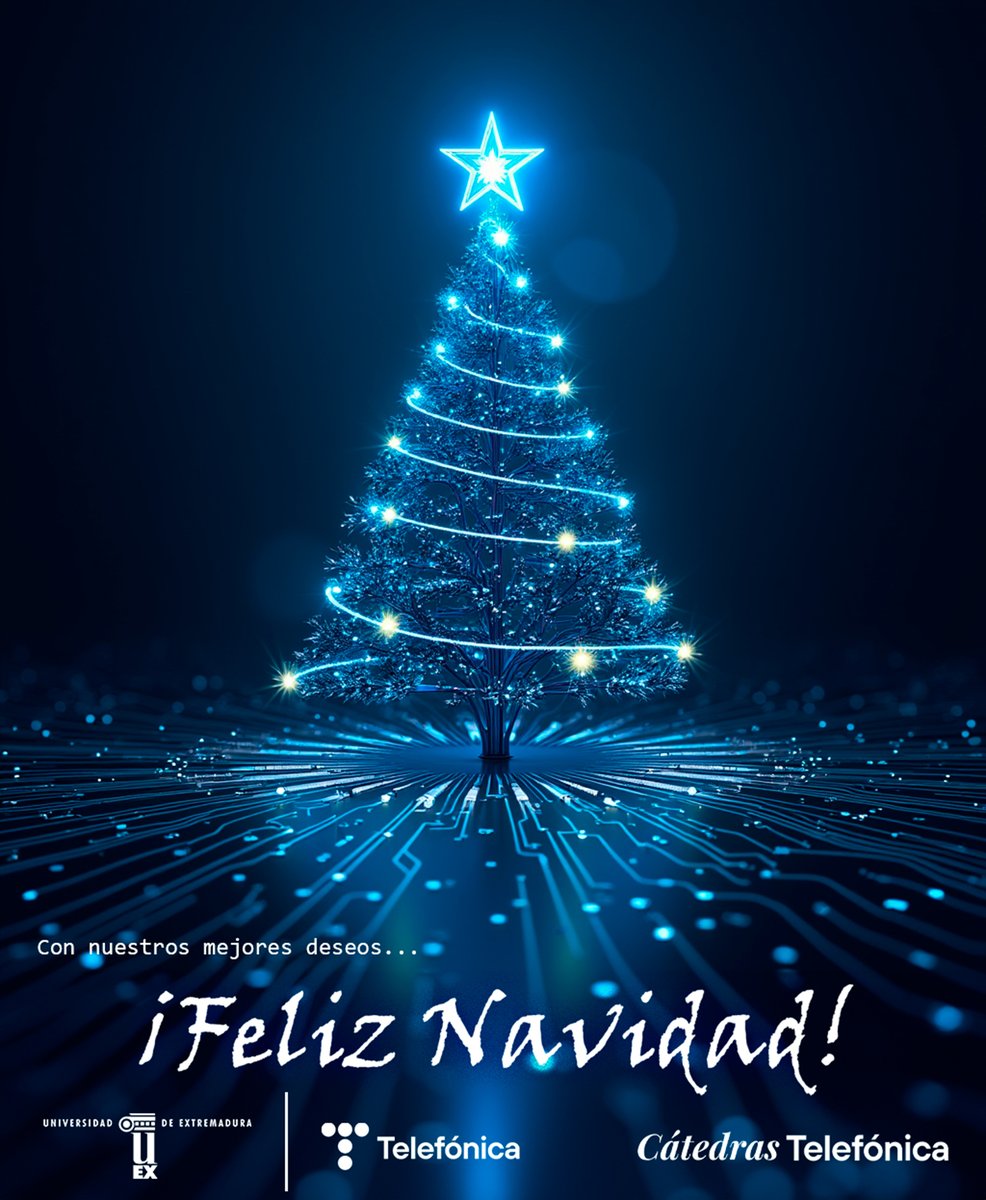 ¡Desde la Cátedra Telefónica de la Universidad de Extremadura os deseamos a todos una Feliz Navidad!
❄️☃️🎄🎅🎁