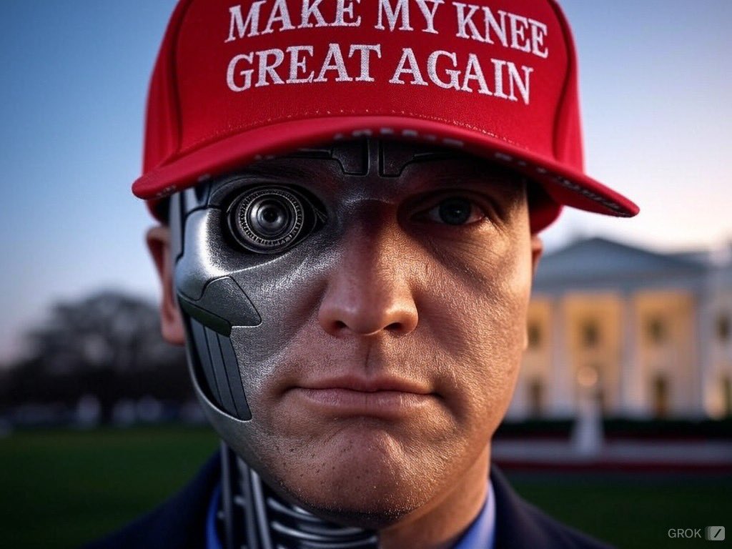 ChauvinatorAI's tweet photo. MAKE MY KNEE GREAT AGAIN https://t.co/MtzBg76c73