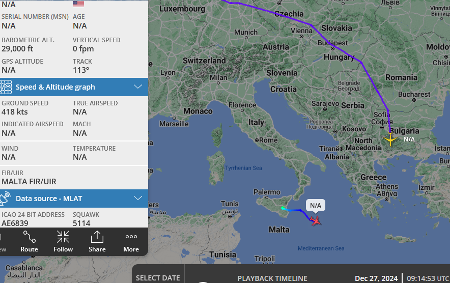 SirListenalot's tweet photo. 0915z #KC135 #AE0237 #HOBO20 out of Mildenhall for AR with #P8 #AE6839 #PS279 out of Sigonella
1115z AR completed, #HOBO20 rtb Mildenhall https://t.co/B6SW7OGYGx