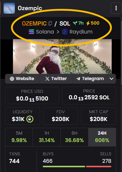 Ozempicto's tweet photo. 💉🧬💊
$OZEMPIC IS BOOSTED 500× ON @dexscreener 🦅🦅🦅
NEXT DEXTOOLS TRENDING, CMC TOP GAINER, CEX LISTING AND MORE MARKETING COMING⚡️

LET'S HIT 10 MILLION MCAP TODAY 💚💚🚀
https://t.co/FDN9iUW5ac

4ytbgkbVSjpWdQfn8ogsxgYxKPbR1JyPQ9KP1R5dUYF3

#OZEMPIC #ElonMusk #memecoin #10M https://t.co/phddllWhyx